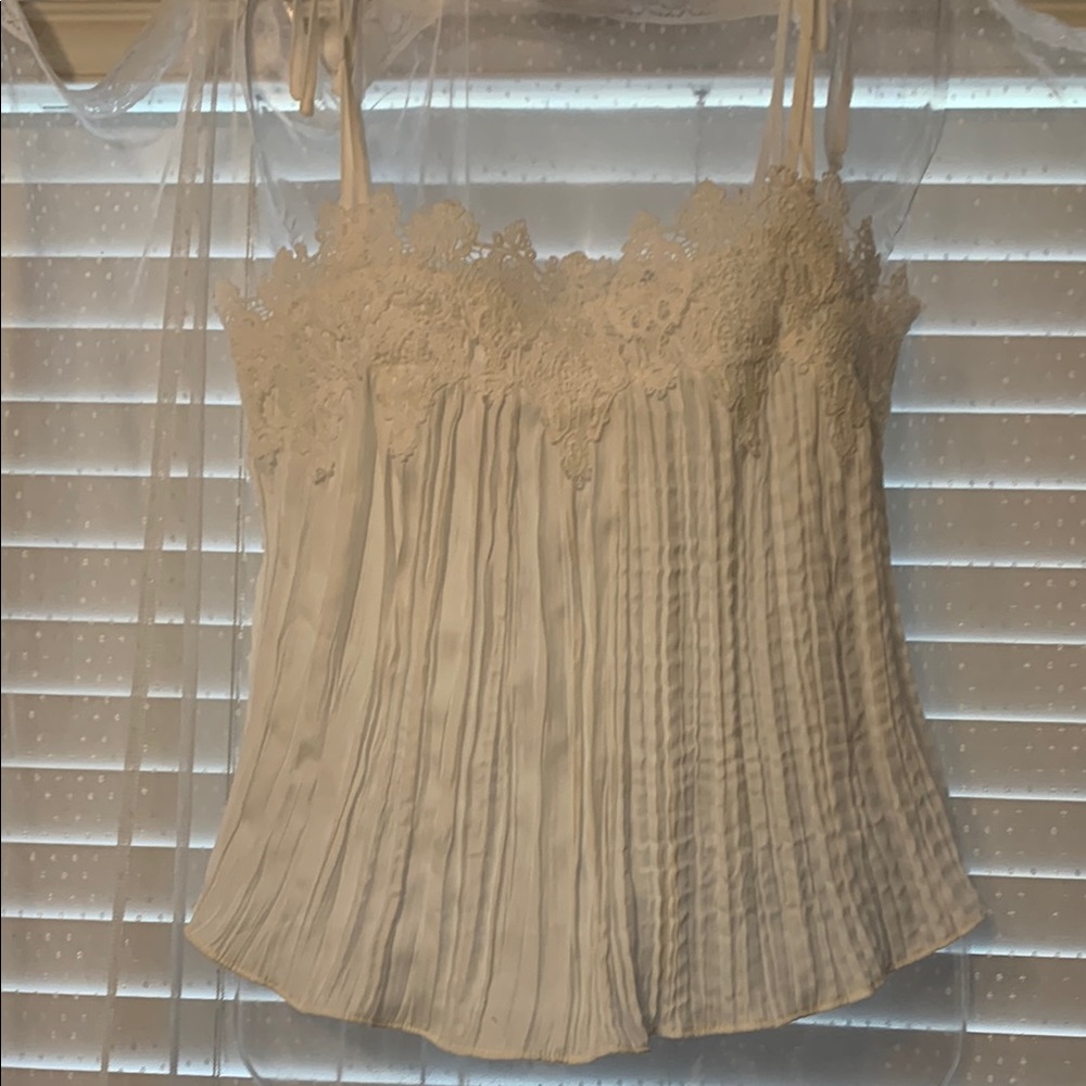COPY - Elegant White Lace Trim Women's Top